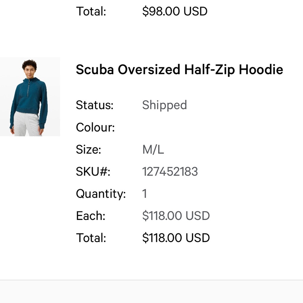 Lululemon scuba like new
